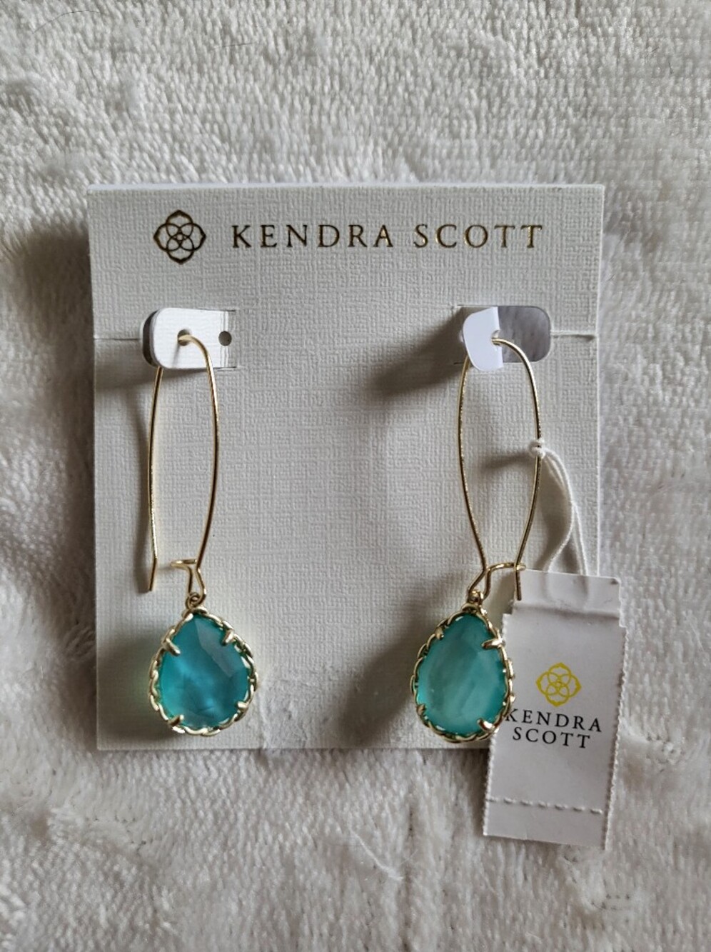 Earrings on display card